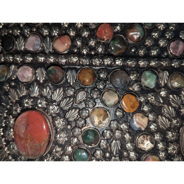 Metal 90's Bejeweled Oval Bucket/Wine Chiller For Sale - Image 7 of 10
