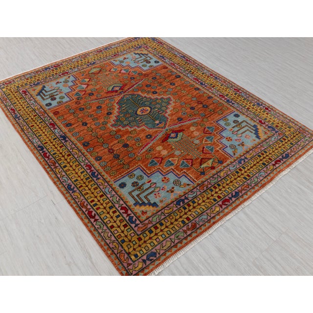 2020s 9x12Ft. Brunt Orange Persian Hand Knotted Wool Rugs For Sale - Image 5 of 17