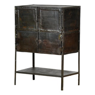 Vintage Industrial Cabinet in Iron, 1960 For Sale