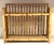 English Tortoise Rattan Burnt Bamboo Wall or Tabletop Shelf For Sale - Image 3 of 12