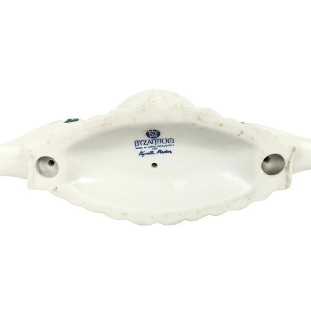 Ceramic Vintage Byzantium Made in Japan Elizabeth Arden Porcelain Candle Holder For Sale - Image 7 of 8