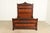 Herter Brothers Herter Brothers Style Antique Eastlake Victorian Carved Walnut and Burl Wood Queen Size Bed, Circa 1880s For Sale - Image 4 of 10
