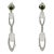 Moonstone Diamond Peridot Gold Dangle Earrings - A Pair For Sale