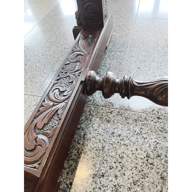 19th Century Carved Oak Desk in the Style of Style of R. J. Horner & Co. For Sale - Image 15 of 18