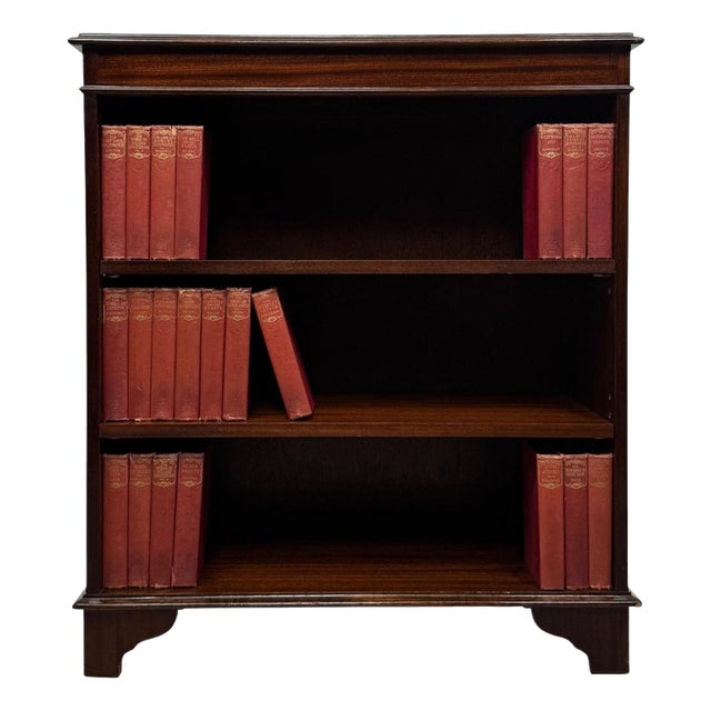 Antique Early 20th Century English Edwardian Display Bookcase For Sale