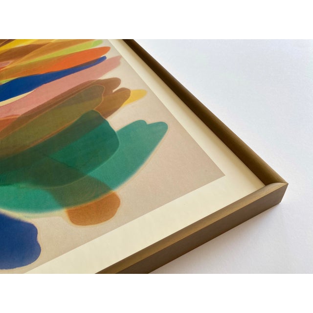 Morris Louis Vintage 1992 Lithograph Print Mid Century Modernist Framed Abstract Expressionist Museum Poster " Point of Tranquility " 1959 For Sale - Image 10 of 14