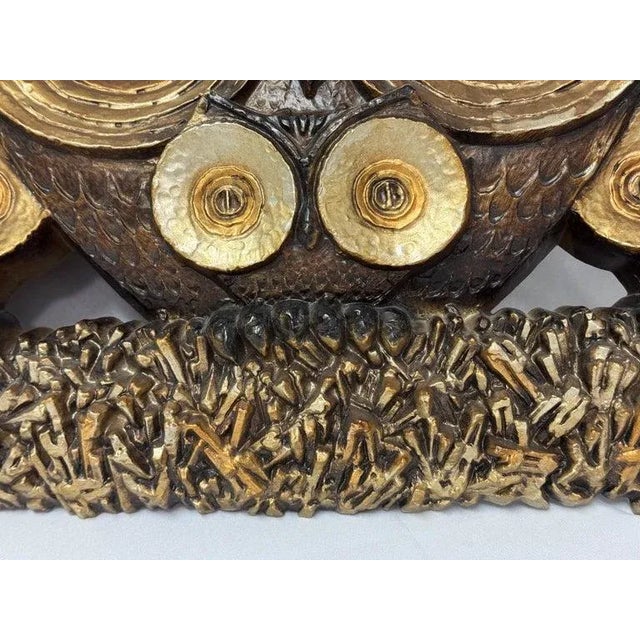 Mid Century Owl Wall Sculpture For Sale - Image 16 of 18