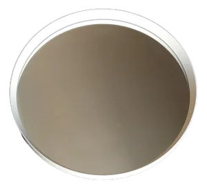 VintageWhite Painted Wood Frame Wall Mirror, 1970s