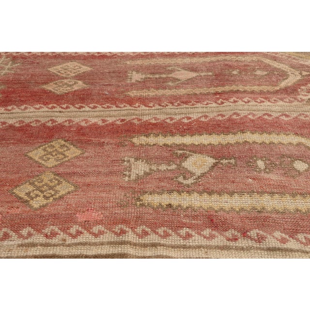 Mid 20th Century Vintage Turkish Oushak Saph Prayer Rug, 05'07 X 09'03 For Sale - Image 5 of 10