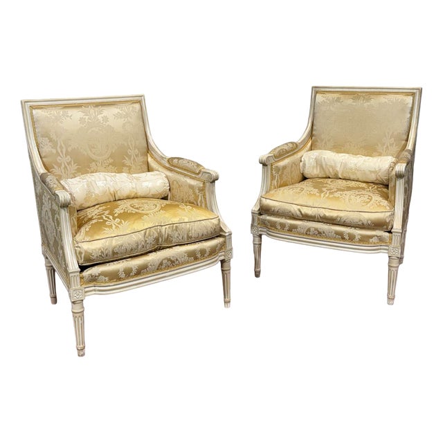 Louis XVI Style Chairs, 1960s, Set of 2 For Sale