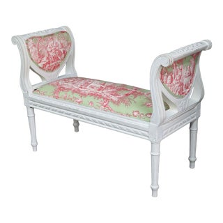 Chinoiserie Carved Bench For Sale