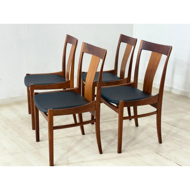 Wood Vintage Dining Chairs in Teak by Albin Johansson, Set of 4 For Sale - Image 7 of 13