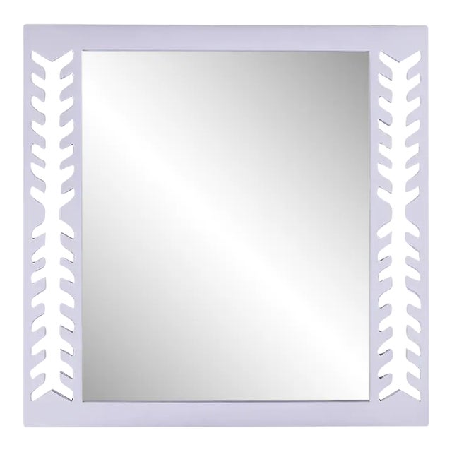 Fleur Home Audubon Spruce Square Mirror in Spring Iris, 30x30 For Sale