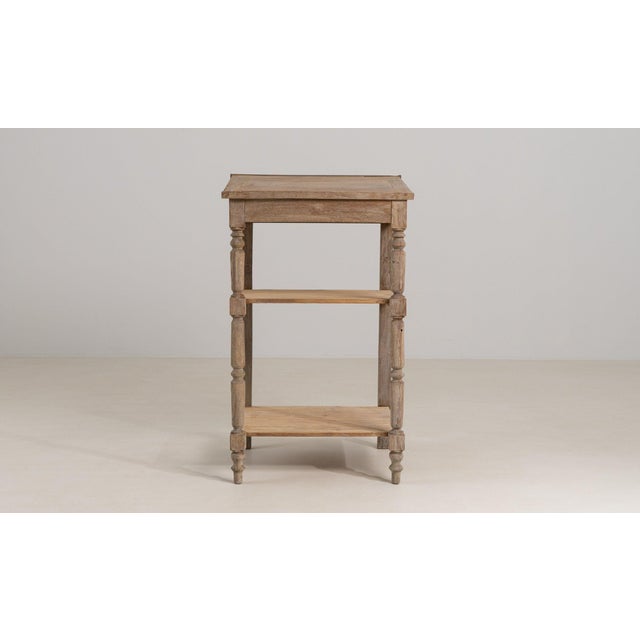 Wood 19th Century France Tan Wood Side Table For Sale - Image 7 of 11