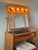 Mid 20th Century Oak Vanity Table With Lighted Adjustable Top Mirror and Upholstered Bench For Sale - Image 4 of 17
