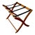 Hotel Cabana Style Folding Luggage Rack, Mahogany For Sale