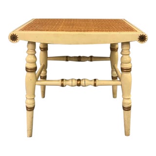 Vintage Signed Hitchcock Stool For Sale