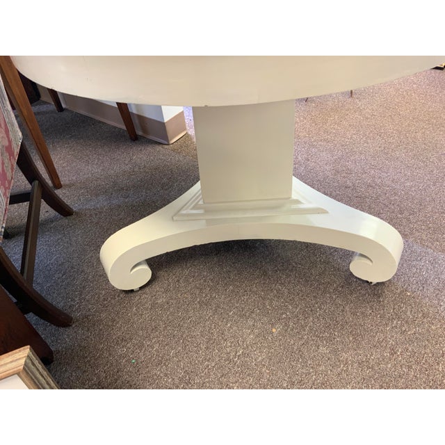 Mid 20th Century Mid 20th Century Pedestal Table With Marble Center Top For Sale - Image 5 of 8