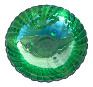 Anchor Hocking Burple Footed Glass Serving Bowl