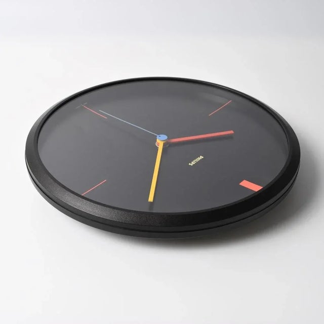 1980s Vintage Wall Clock from Philips, 1980s For Sale - Image 5 of 12