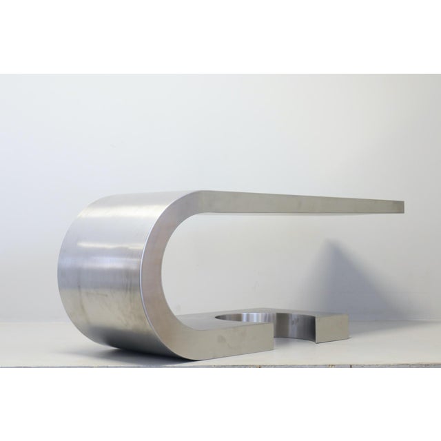 Diapason Stainless Steel Desk by Marzio Cecchis for Studio Most, 1968 For Sale - Image 9 of 14