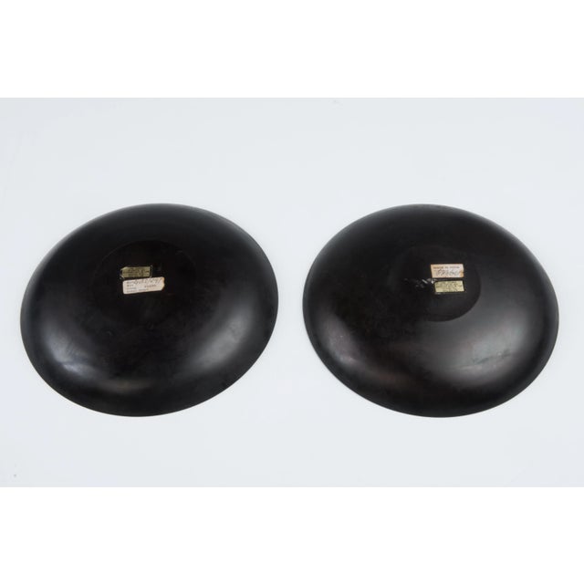 Mid Century Hollywood Regency Brass Plates Charger 1970s a Pair For Sale - Image 9 of 12