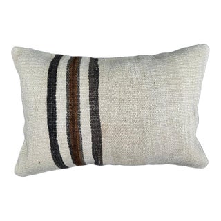 Turkish Hemp Pillow Cushion Natural Beige Brown Pillow Cushion Cover 16 "x 24" For Sale