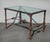 Diego Giacometti Vintage Diego Giocometti Iron Patinated Metal Dining Table Desk W Beveled Glass For Sale - Image 4 of 16