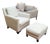 Custom HMS Furniture for Sunrise Home Arm Chair + Ottoman For Sale