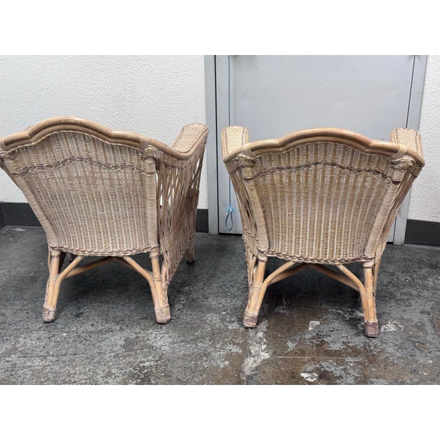 Vintage Typhoon International Corporation Wicker Chairs, Pair For Sale - Image 11 of 12