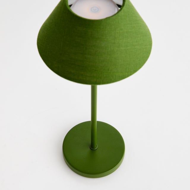 Kenneth Ludwig Chicago Alluna Cordless Led Lamp 14" - Dark Green For Sale - Image 4 of 9