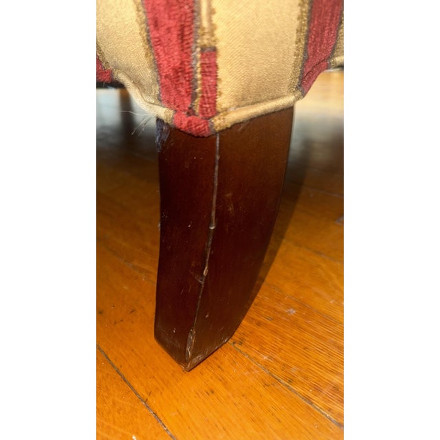 Century Furniture Classic Tailored Loveseat in Custom Striped Upholstery, Made in Usa For Sale - Image 9 of 15