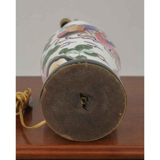 Chinese Design Porcelain Table Lamp For Sale - Image 10 of 11