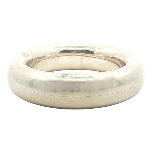 Late 20th Century Elsa Peretti for Tiffany & Co Sterling Silver Doughnut Bangle For Sale