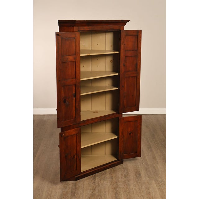 Stephen Von Hohen Farmhouse Pine Corner Cupboard For Sale In Philadelphia - Image 6 of 18