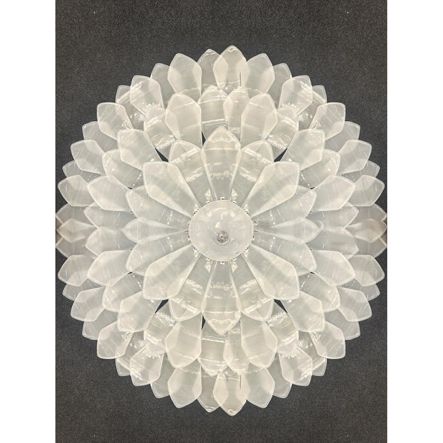 Glass Majestic Contemporary Sanded Murano Glass Flush Mount by Simoeng For Sale - Image 7 of 7