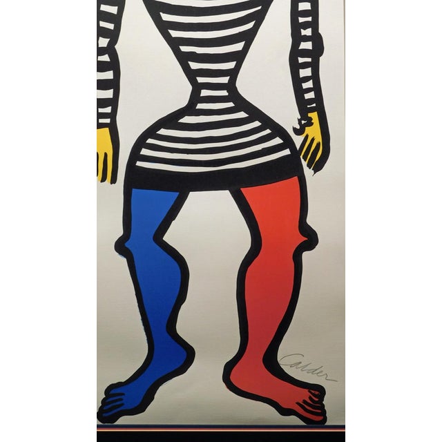 Alexander Calder Alexander Calder"Puppet Man"1960. E. A. Fine Art Print Hand Signed Custom Framed For Sale - Image 4 of 6