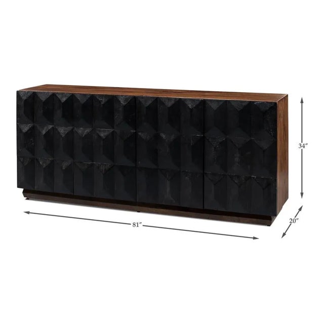 Modern Architectural Sideboard For Sale In Raleigh - Image 6 of 12
