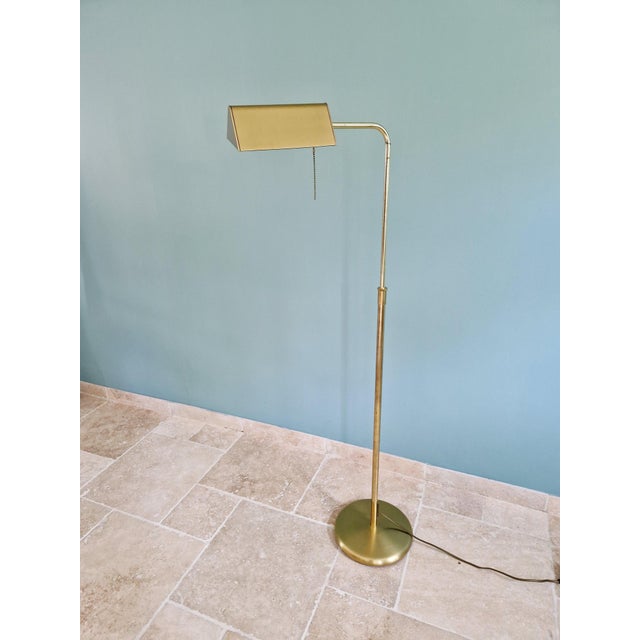 Hollywood Regency Hollywood Regency Articulated Brass Floor Lamp, 1970s For Sale - Image 3 of 16