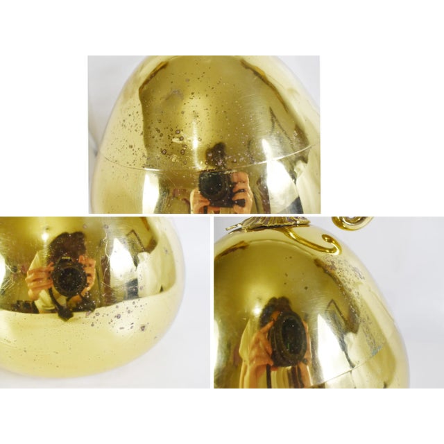 Vintage Brass Pearl Ice Bucket Handmade in Italy For Sale - Image 10 of 13