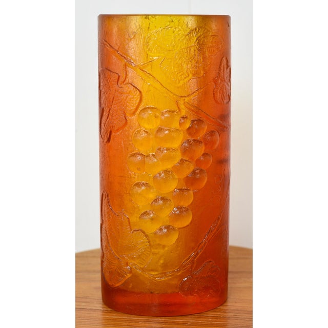 Mid 20th Century Sascha B Brastoff Orange Resin Mid Century Grape Vase For Sale - Image 5 of 13