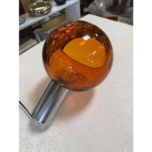 Flavio Poli Space Age Table Lamp by Flavio Poli , Murano Glass. Italy 1970s. For Sale - Image 4 of 12