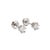 Modern 14k White Gold 6 Prong Screw Back 0.55ct Round Diamond Stud Earrings, A Pair For Sale - Image 3 of 8
