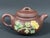 Paint Late 20th Century Chinese Art Yixing Clay Teapot With Enamel Flower Design For Sale - Image 7 of 10