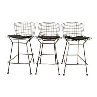 Knoll Harry Bertoia Barstools - Set of 3 For Sale