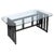 Vintage Art Deco Dining Table in Lacquered Wood and Crystal, Italy, 1970s For Sale - Image 9 of 9