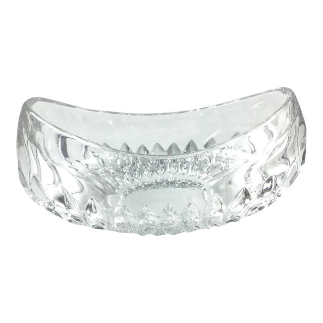 Clear Crystal Carved Vessel/Bowl for Plants, Flowers or Fruit For Sale