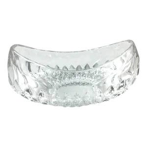 Clear Crystal Carved Vessel/Bowl for Plants, Flowers or Fruit