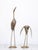Large brass crane pair set, in very good vintage condition. The taller bird is approximately 17" in height, the smaller...