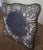 Sterling silver photo frame with round glass image area.